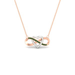 Load image into Gallery viewer, infinity-emerald-two-tone-pendant-necklace-in-FDPD11206GEMGR-NL-RG.jpg