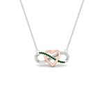 Load image into Gallery viewer, infinity-emerald-two-tone-pendant-necklace-in-FDPD11206GEMGR-NL-WG.jpg