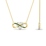 Load image into Gallery viewer, infinity-emerald-two-tone-pendant-necklace-in-FDPD11206GEMGR-NL-YG.jpg