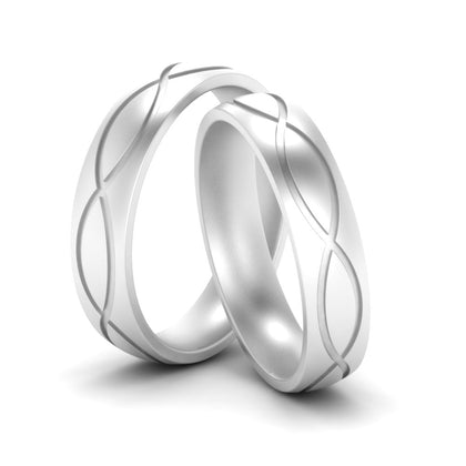 Infinity Engraved Gay Wedding Rings