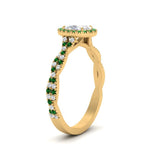 Load image into Gallery viewer, infinity-oval-halo-diamond-engagement-ring-with-emerald-in-yellow-gold-FD9126OVRGEMGRANGLE2-NL-YG_5d8abd11-abbc-46dd-b8a4-a33fb68f5078?v=1757924932