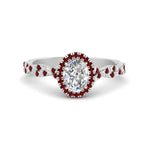 Load image into Gallery viewer, infinity-oval-halo-diamond-engagement-ring-with-ruby-in-white-gold-FD9126OVRGRUDR-NL-WG_62a4c2e5-27bc-4626-bbcd-57b0610d3840?v=1757924932