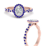 Load image into Gallery viewer, infinity-oval-halo-diamond-engagement-ring-with-sapphire-in-rose-gold-FD9126OVRGSABLANGLE3-NL-RG_cf8b830e-d927-437d-8897-1eb8bb17f5b4?v=1757924931