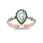 Load image into Gallery viewer, infinity-pear-halo-emerald-engagement-ring-in-rose-gold-FD9126PERGEMGRANGLE5-NL-RG_9fa76537-cb67-40dd-9ac2-c58901caa2be?v=1757924943