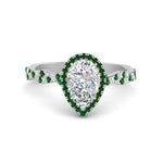 Load image into Gallery viewer, infinity-pear-halo-emerald-engagement-ring-in-white-gold-FD9126PERGEMGR-NL-WG_10a52dd1-9360-4d22-b1bb-0bda802c6af6?v=1757924943