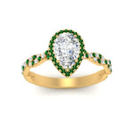 Load image into Gallery viewer, infinity-pear-halo-emerald-engagement-ring-in-yellow-gold-FD9126PERGEMGRANGLE5-NL-YG_912246f6-c506-49f0-ac0d-caddc70bb951?v=1757924943