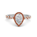 Load image into Gallery viewer, infinity-pear-halo-orange-sapphire-engagement-ring-in-white-gold-FD9126PERGSAOR-NL-WG_392594a1-4381-4aac-9b56-4f6de8f27b6f?v=1757924943