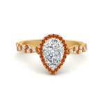 Load image into Gallery viewer, infinity-pear-halo-orange-sapphire-engagement-ring-in-yellow-gold-FD9126PERGSAOR-NL-YG_50e40fa4-5b73-46e7-88ba-5cd4d150de40?v=1757924943