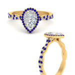 Load image into Gallery viewer, infinity-pear-halo-sapphire-engagement-ring-in-yellow-gold-FD9126PERGSABLANGLE3-NL-YG_1ac36587-dcec-4357-953a-aec566a3d9fb?v=1757924942