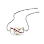 Load image into Gallery viewer, infinity-pink-sapphire-two-tone-pendant-necklace-in-FDPD11206GSADRPI-NL-WG.jpg