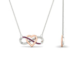 Load image into Gallery viewer, infinity-pink-sapphire-two-tone-pendant-necklace-in-FDPD11206GSADRPI-NL-WG.jpg