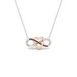 Load image into Gallery viewer, infinity-ruby-two-tone-pendant-necklace-in-FDPD11206GRUDR-NL-WG.jpg