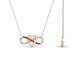 Load image into Gallery viewer, infinity-ruby-two-tone-pendant-necklace-in-FDPD11206GRUDR-NL-WG.jpg