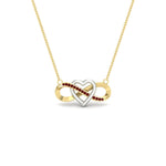 Load image into Gallery viewer, infinity-ruby-two-tone-pendant-necklace-in-FDPD11206GRUDR-NL-YG.jpg
