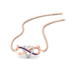 Load image into Gallery viewer, infinity-sapphire-two-tone-pendant-necklace-in-FDPD11206GSABL-NL-RG.jpg