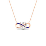 Load image into Gallery viewer, infinity-sapphire-two-tone-pendant-necklace-in-FDPD11206GSABL-NL-RG.jpg