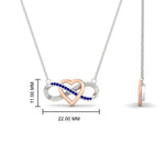 Load image into Gallery viewer, infinity-sapphire-two-tone-pendant-necklace-in-FDPD11206GSABL-NL-WG.jpg
