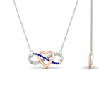 Load image into Gallery viewer, infinity-sapphire-two-tone-pendant-necklace-in-FDPD11206GSABL-NL-WG.jpg