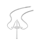 Load image into Gallery viewer, infinity-symbol-diamond-cross-pendant-in-white-gold-FDPD10870-NL-WG