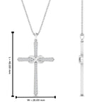 Load image into Gallery viewer, infinity-symbol-diamond-cross-pendant-in-FDPD10870-NL-WG