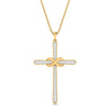 Load image into Gallery viewer, infinity-symbol-diamond-cross-pendant-in-yellow-gold-FDPD10870ANGLE1-NL-YG