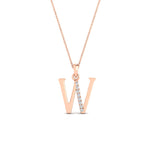 Load image into Gallery viewer, inital-diamond-w-alphabet-with-chain-in-FDPD11292W-NL-RG