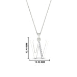 Load image into Gallery viewer, inital-diamond-w-alphabet-with-chain-in-FDPD11292W-NL-WG