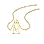 Load image into Gallery viewer, initial-alphabet-m-diamond-pendant-necklace-in-FDPD11292MSLEEP-NL-YG