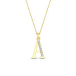 Load image into Gallery viewer, initial-pendant-alphabet-a-with-diamond-in-FDPD11292A-NL-YG