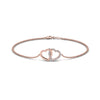 Load image into Gallery viewer, interlocked-heart-diamond-chain-bracelet-in-rose-gold-FDBRC8649HT-NL-RG