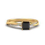 Load image into Gallery viewer, intertwined-princess-cut-black-diamond-wedding-ring-in-yellow-gold-FD8253PRRGBLACK-NL-YG-GS.jpg