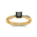 Load image into Gallery viewer, intertwined-princess-cut-black-diamond-wedding-ring-in-yellow-gold-FD8253PRRGBLACK-NL-YG-GS.jpg