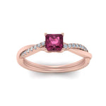 Load image into Gallery viewer, intertwined-princess-cut-pink-sapphire-wedding-ring-in-rose-gold-FD8253PRRGSADRPI-NL-RG-GS.jpg