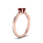 Load image into Gallery viewer, intertwined-princess-cut-ruby-wedding-ring-in-rose-gold-FD8253PRRGRUDR-NL-RG-GS.jpg