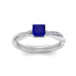 Load image into Gallery viewer, intertwined-princess-cut-sapphire-wedding-ring-in-white-gold-FD8253PRRGSABL-NL-WG-GS.jpg