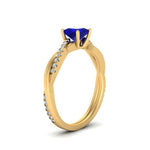 Load image into Gallery viewer, intertwined-princess-cut-sapphire-wedding-ring-in-yellow-gold-FD8253PRRGSABL-NL-YG-GS.jpg