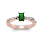 Load image into Gallery viewer, Intertwining Emerald Cut Gemstone Ring