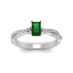 Load image into Gallery viewer, Intertwining Emerald Cut Gemstone Ring