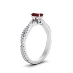 Load image into Gallery viewer, Intertwining Emerald Cut Gemstone Ring