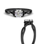 Load image into Gallery viewer, irish-split-asscher-cut-solitaire-diamond-ring-in-black-gold-FD9286ASANGLE3-NL-BG