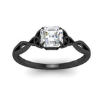 Load image into Gallery viewer, irish-split-asscher-cut-solitaire-diamond-ring-in-black-gold-FD9286ASANGLE5-NL-BG