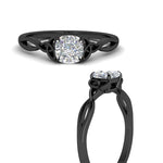 Load image into Gallery viewer, irish-split-cushion-cut-solitaire-diamond-ring-in-black-gold-FD9286CUANGLE3-NL-BG