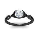 Load image into Gallery viewer, irish-split-cushion-cut-solitaire-diamond-ring-in-black-gold-FD9286CUANGLE5-NL-BG
