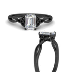 Load image into Gallery viewer, irish-split-emerald-cut-solitaire-diamond-ring-in-black-gold-FD9286EMANGLE3-NL-BG