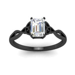 Load image into Gallery viewer, irish-split-emerald-cut-solitaire-diamond-ring-in-black-gold-FD9286EMANGLE5-NL-BG