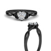 Load image into Gallery viewer, irish-split-heart-shaped-solitaire-diamond-ring-in-black-gold-FD9286HTANGLE3-NL-BG