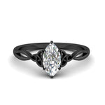 Load image into Gallery viewer, irish-split-marquise-cut-solitaire-diamond-ring-in-black-gold-FD9286MQ-NL-BG