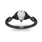 Load image into Gallery viewer, irish-split-pear-shaped-solitaire-diamond-ring-in-black-gold-FD9286PEANGLE5-NL-BG