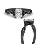 Load image into Gallery viewer, irish-split-radiant-cut-solitaire-diamond-ring-in-black-gold-FD9286RAANGLE3-NL-BG