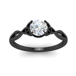 Load image into Gallery viewer, irish-split-round-cut-solitaire-diamond-ring-in-black-gold-FD9286ROANGLE5-NL-BG